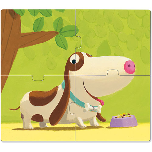 Djeco Dogs 3 Puzzles 4,6,9pcs