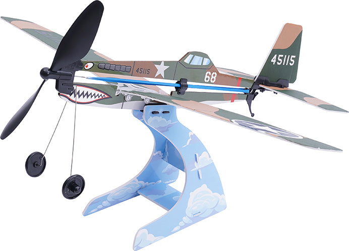 Rubber Band Airplane Science - P-40 Warhawk