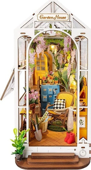 Rolife Holiday Garden House DIY Book Nook Shelf Insert