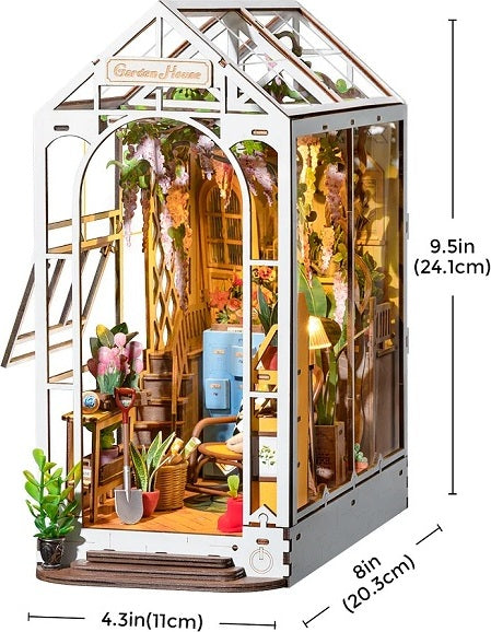 Rolife Holiday Garden House DIY Book Nook Shelf Insert