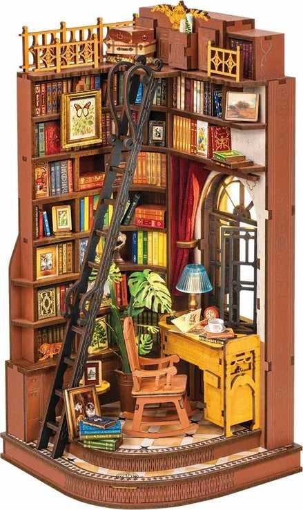 Silent Corner Study DIY Book Nook Shelf Insert