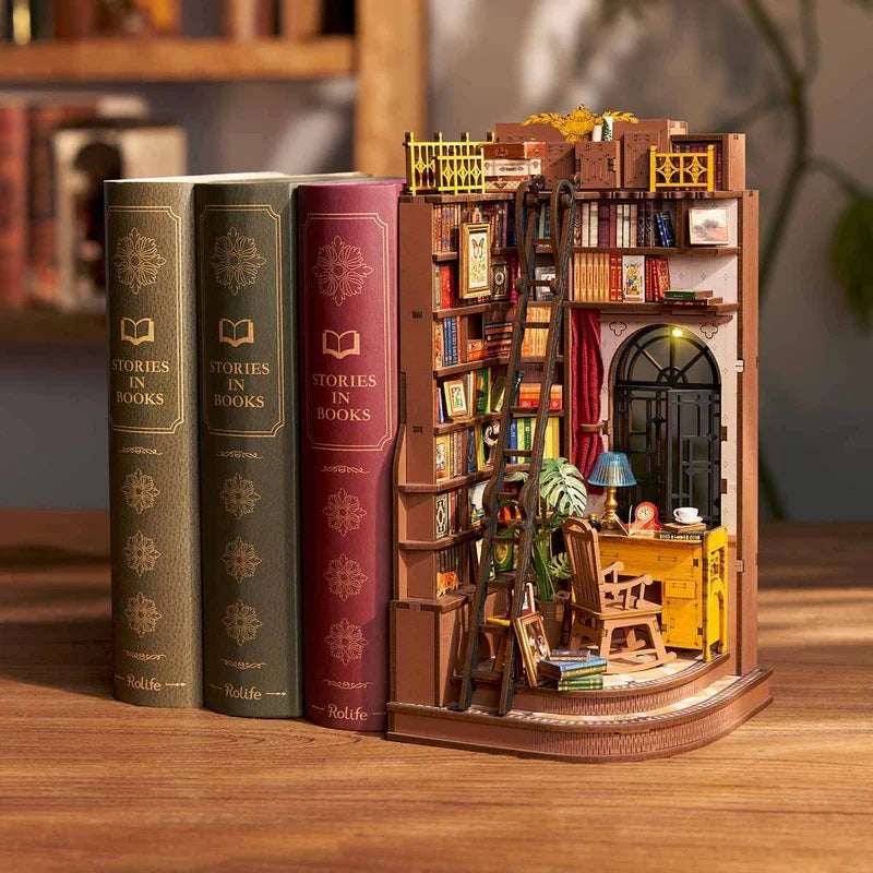 Silent Corner Study DIY Book Nook Shelf Insert