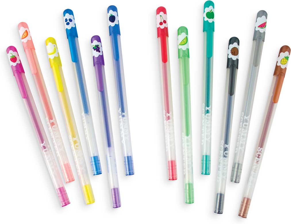 Yummy Yummy Scented Glitter Gel Pens - Set of 12