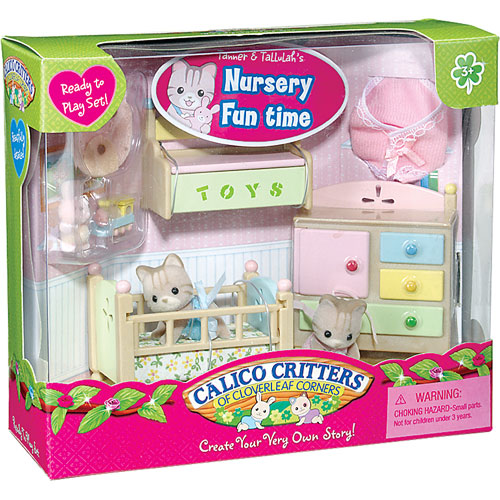 Calico Critters Tabby Twins Sleep n Play Set