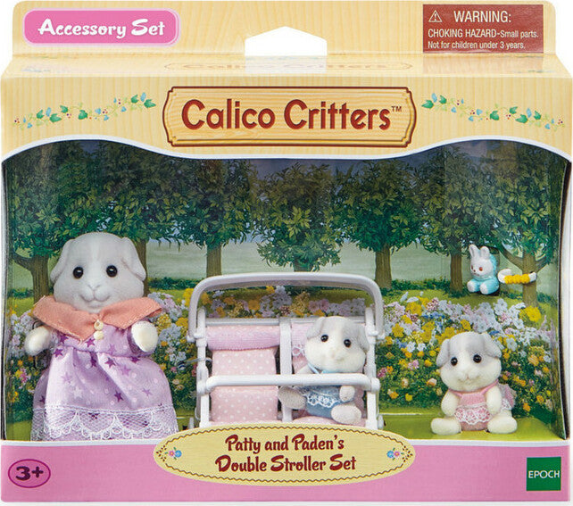 Patty and Paden's Double Stroller Set Calico Critters