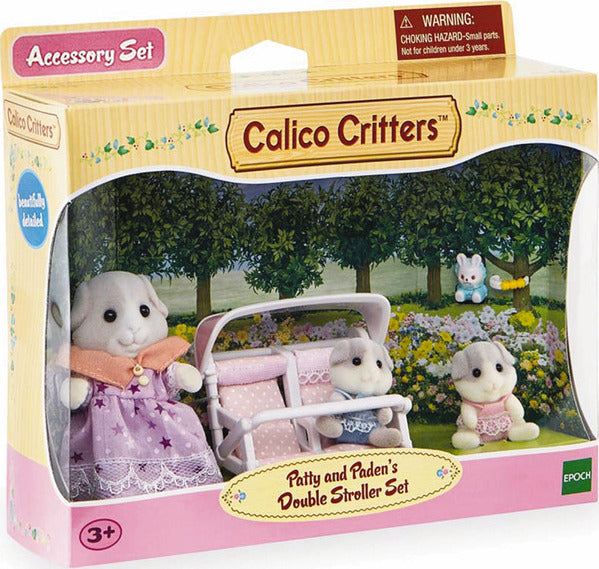 Patty and Paden's Double Stroller Set Calico Critters