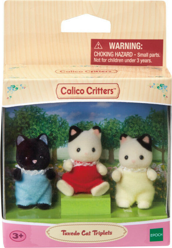 Calico Critters Tuxedo Cat Triplets