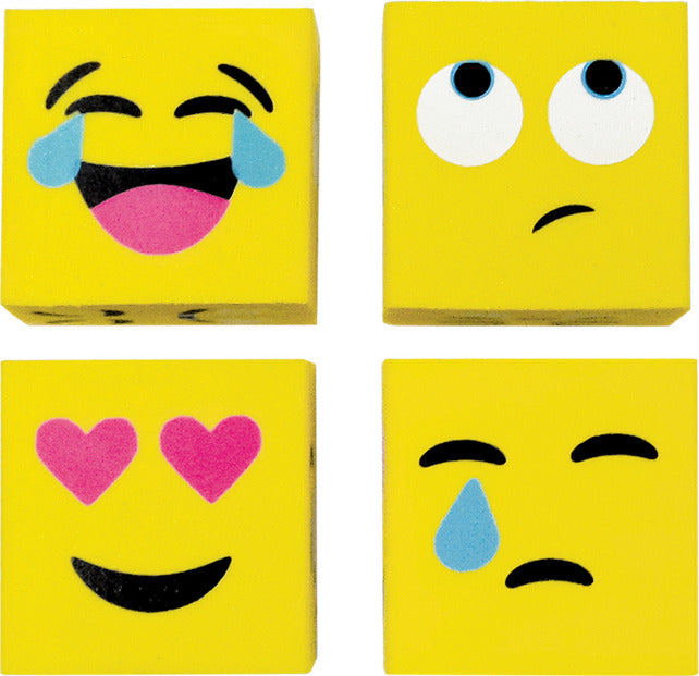 Emoji Cube Mini Eraser Set