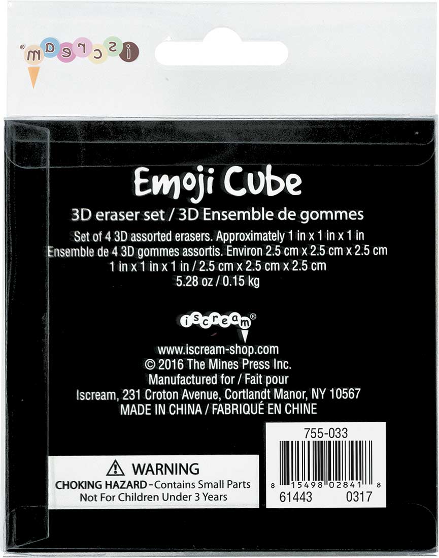 Emoji Cube Mini Eraser Set