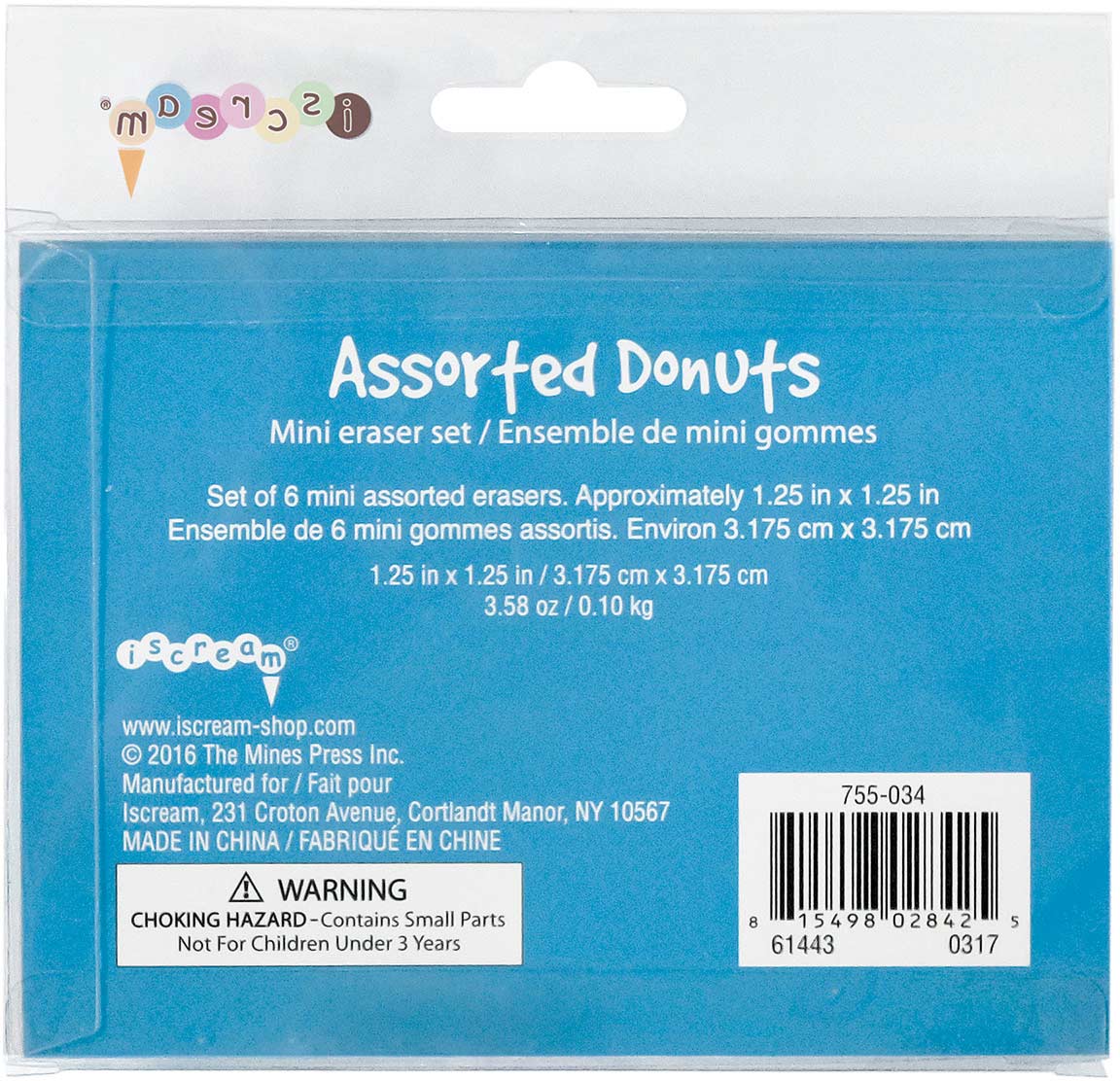 Assorted Donuts Mini Eraser Set