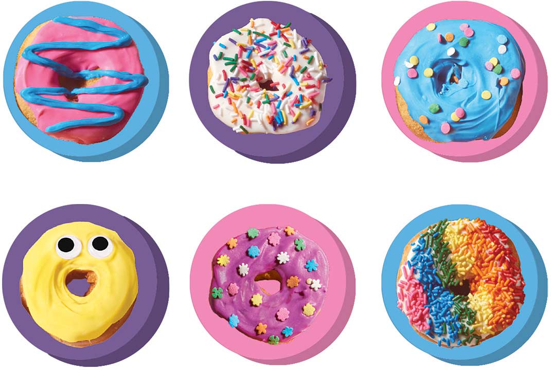 Assorted Donuts Mini Eraser Set