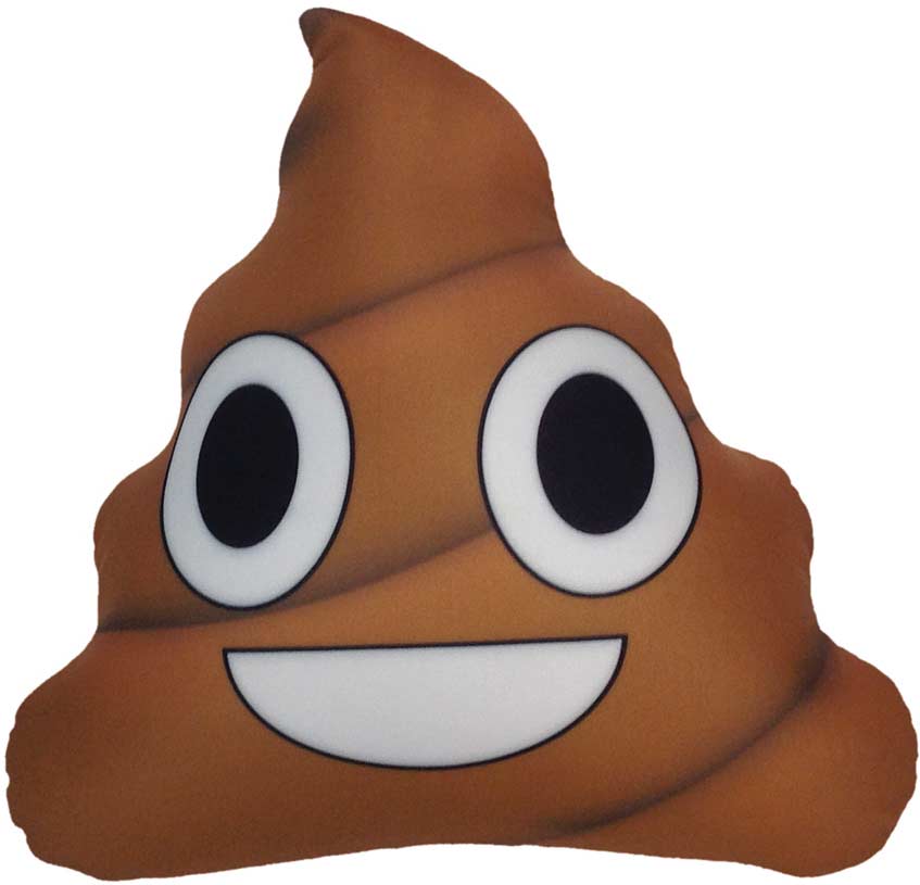 Poop Emoticon Microbead Pillow