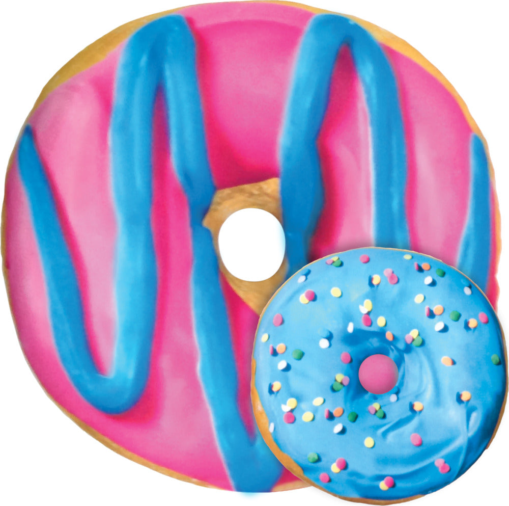 Blue & Pink Donut Pillow, Scented