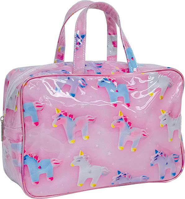 Unicorns and Stars Large Cosmetic Bag
