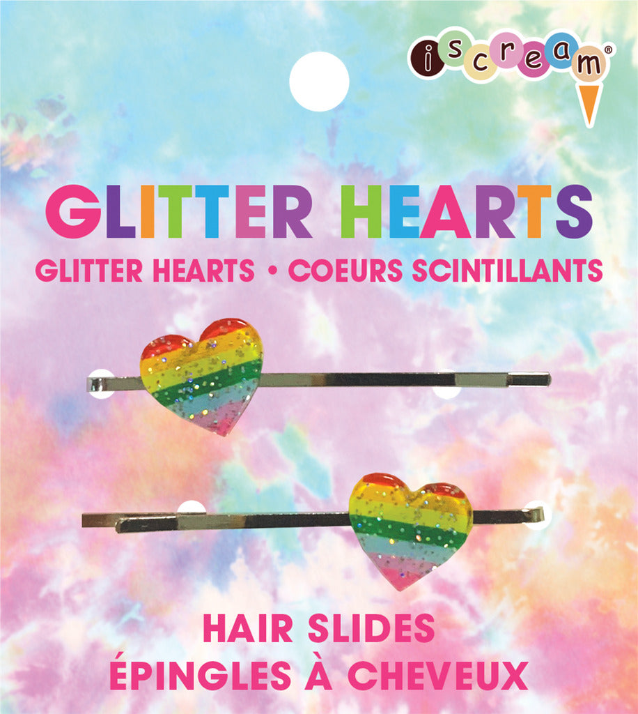 Glitter Rainbow Hair Slides
