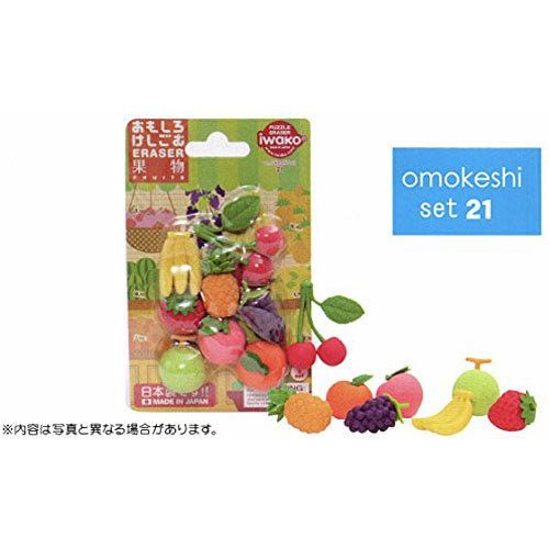 Made-in-Japan Iwako Fruits Erasers (6 pieces)