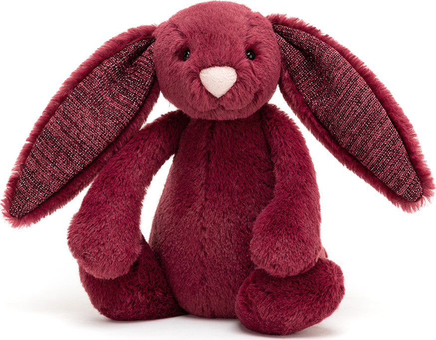 Jellycat Bass6scas Bashful Sparkly Cassis Bunny Small