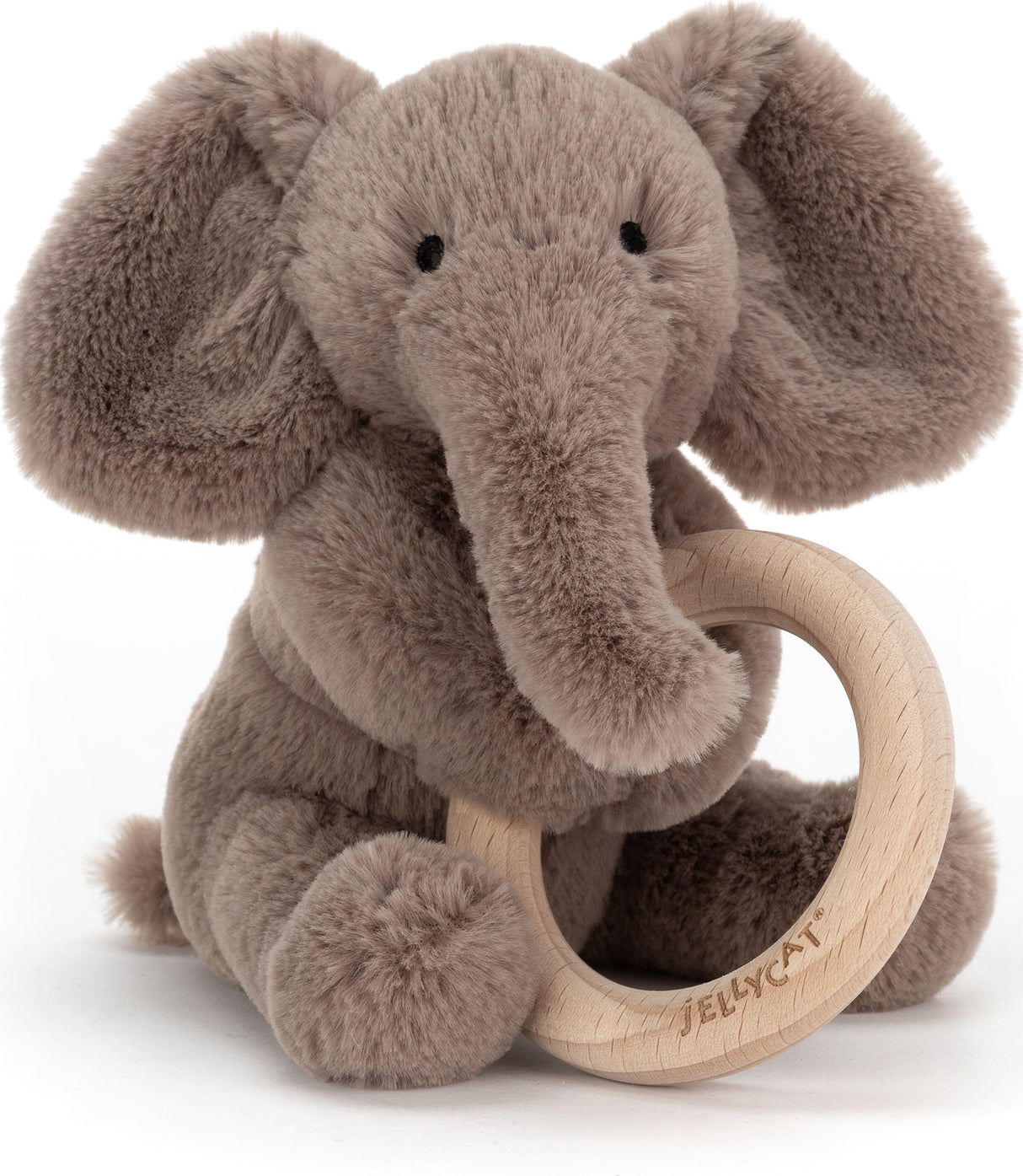 JellyCats Shooshu Elephant Wooden Ring Toy