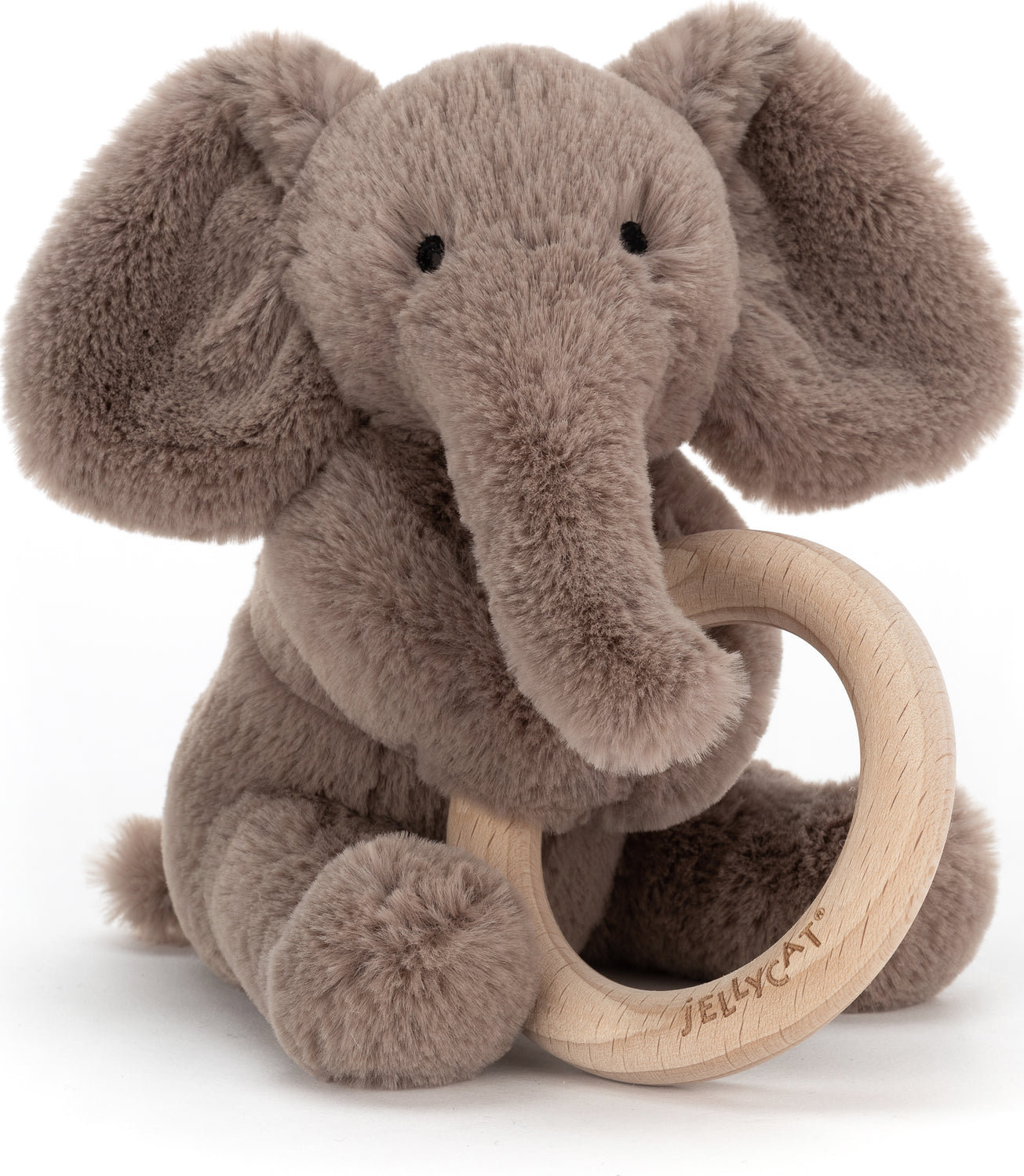 JellyCats Shooshu Elephant Wooden Ring Toy