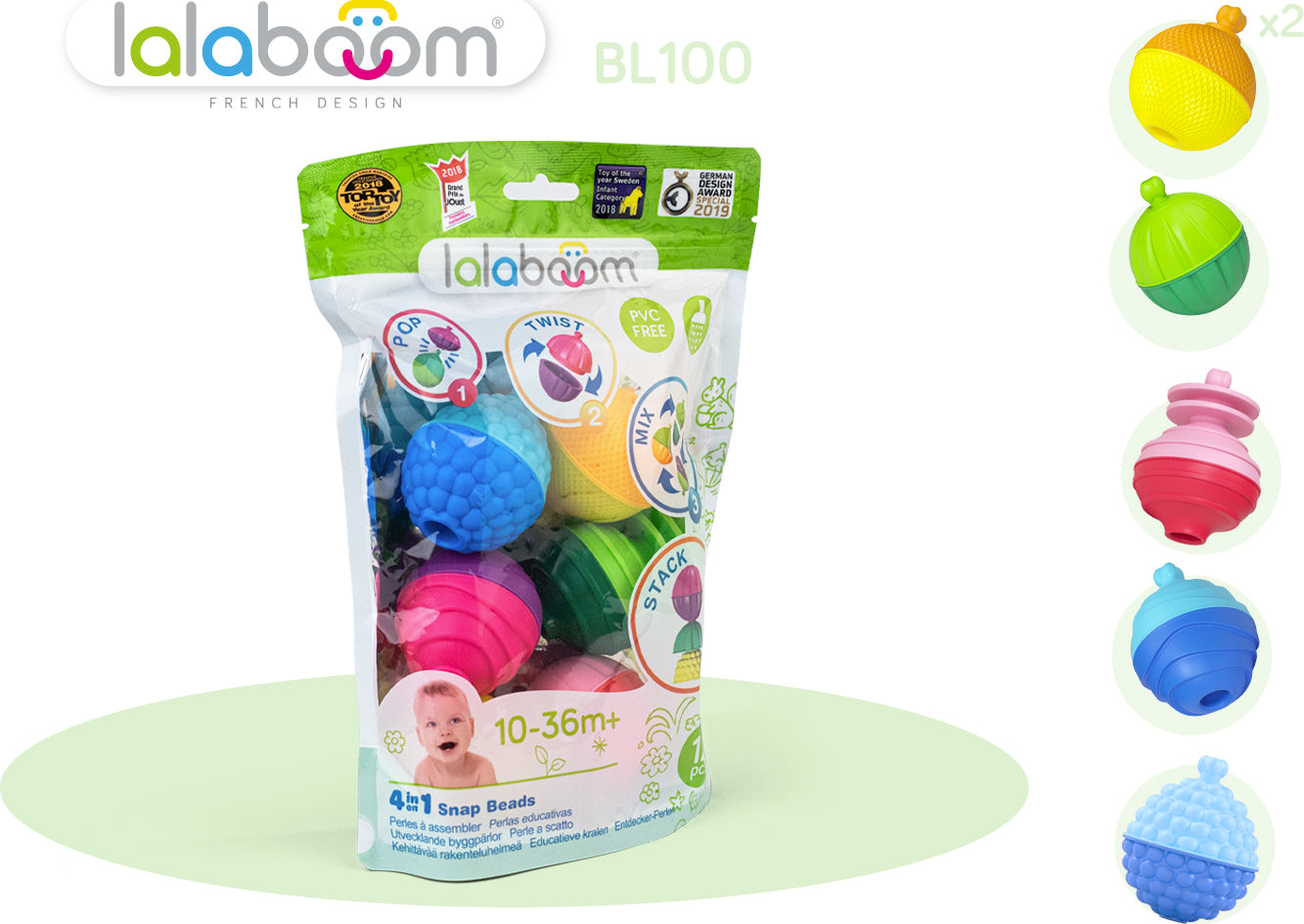 Educational Beads - 12 Pcs