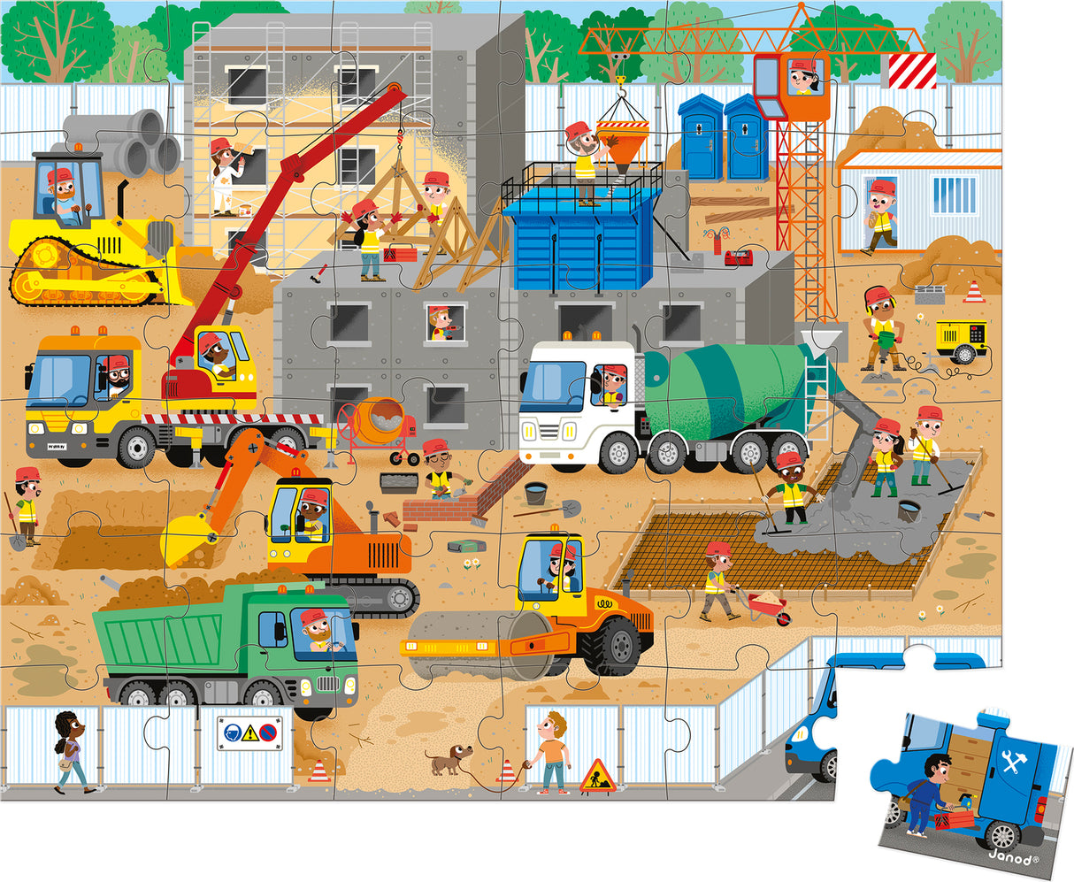 Puzzle - Construction Site - 36 Pcs
