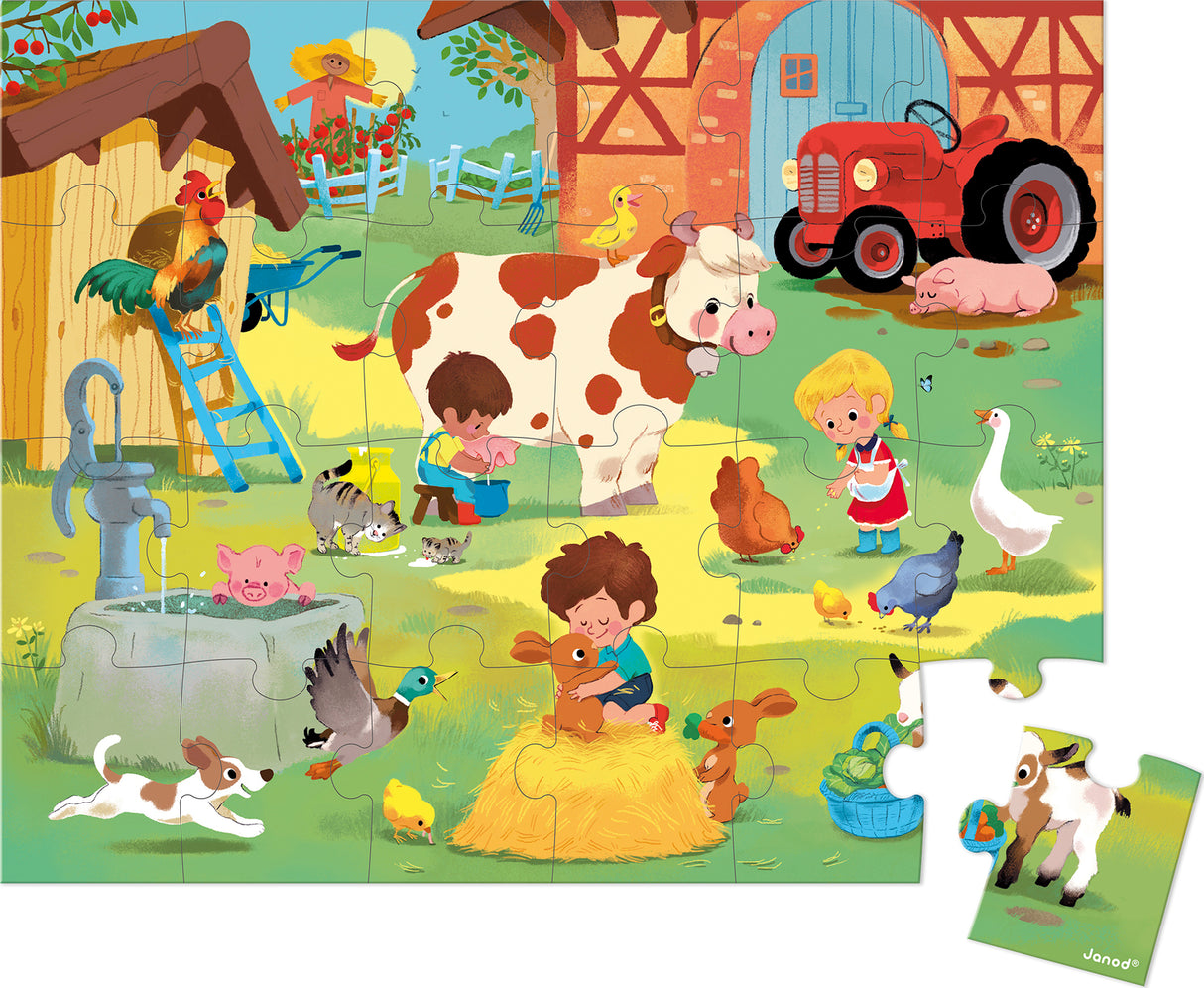 Puzzle - A Day At The Farm - 24 Pcs