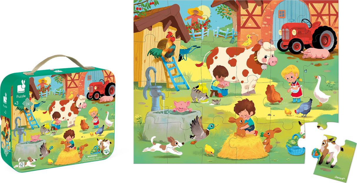 Puzzle - A Day At The Farm - 24 Pcs