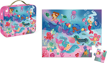 Hat Boxed 24 Pcs Puzzle Mermaids