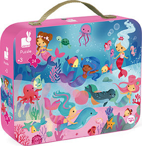 Hat Boxed 24 Pcs Puzzle Mermaids
