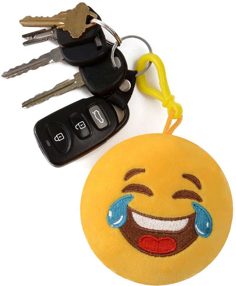 Emoji Plush Keychain Squeeze & Sound - Tears of Joy