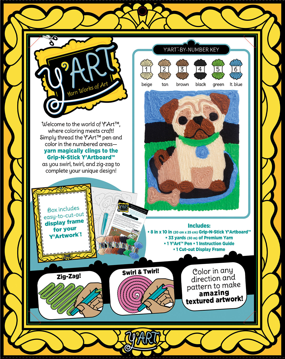 Y'Art Craft Kit - Pug Puppy