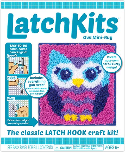 Latchkits Owl Mini-Rug Craft Kit