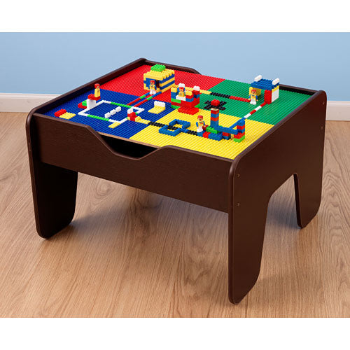 Espresso Activity Table w/ Lego Board & Train Set