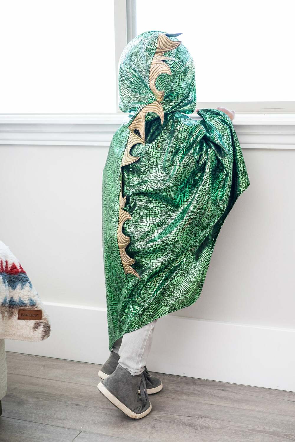 Green Dragon Cloak - Ages 3-8