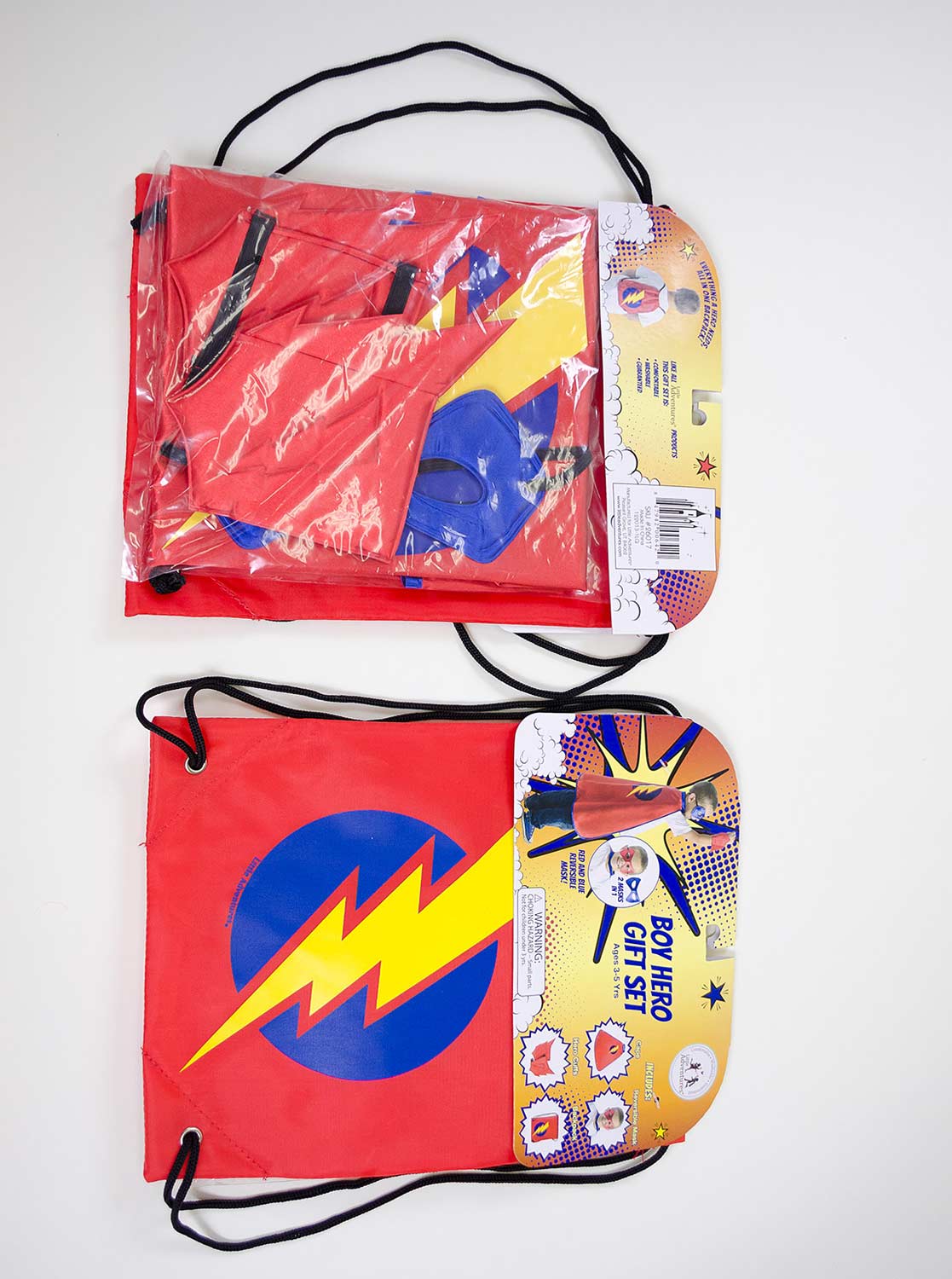 Drawstring Backpack Boy Hero Gift Set - One Size