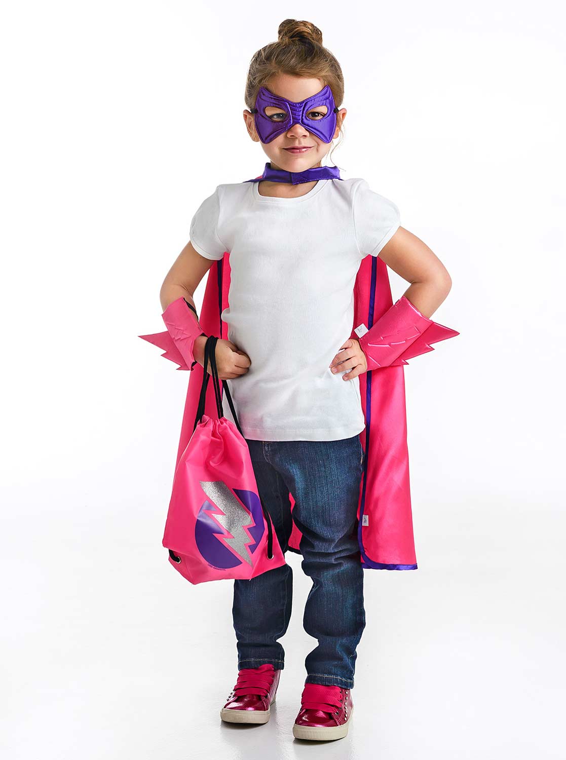 Drawstring Backpack Girl Hero Gift Set - One Size