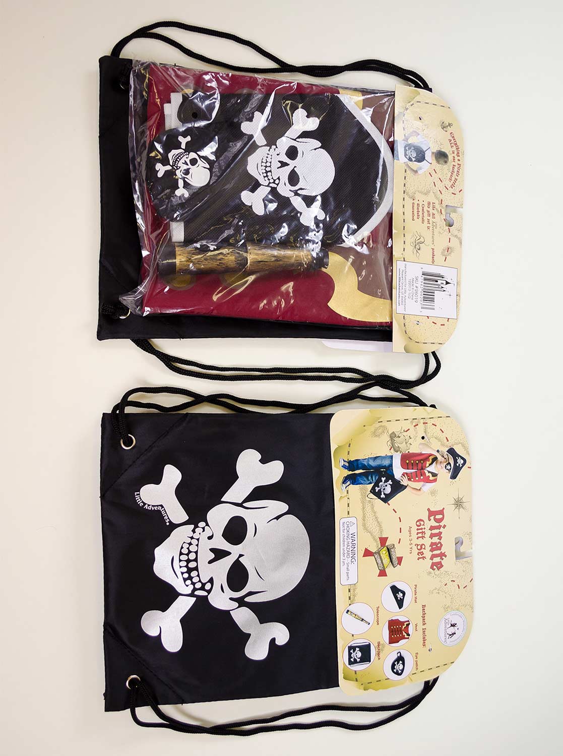 Drawstring Backpack Pirate Gift Set - One Size