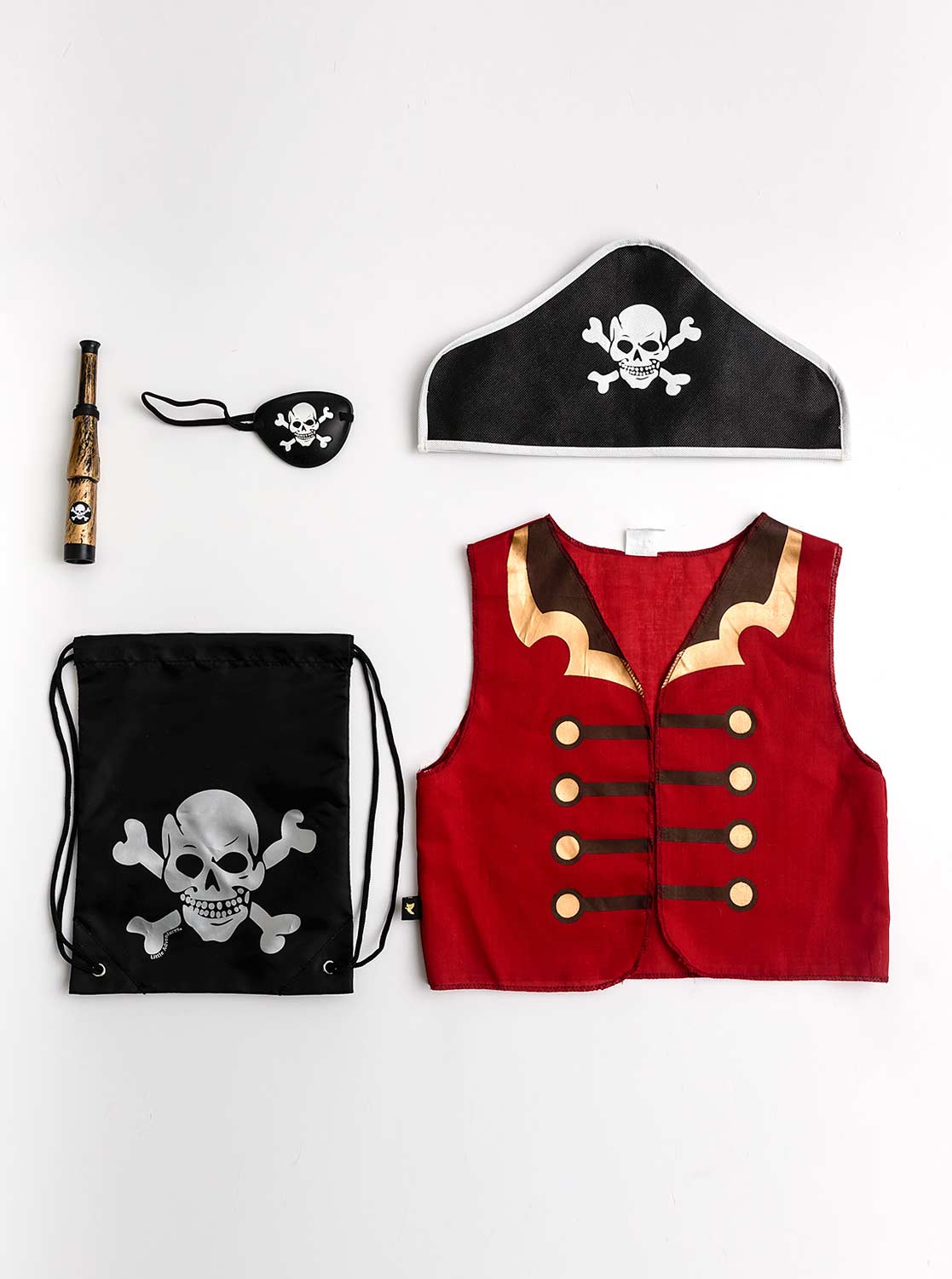 Drawstring Backpack Pirate Gift Set - One Size