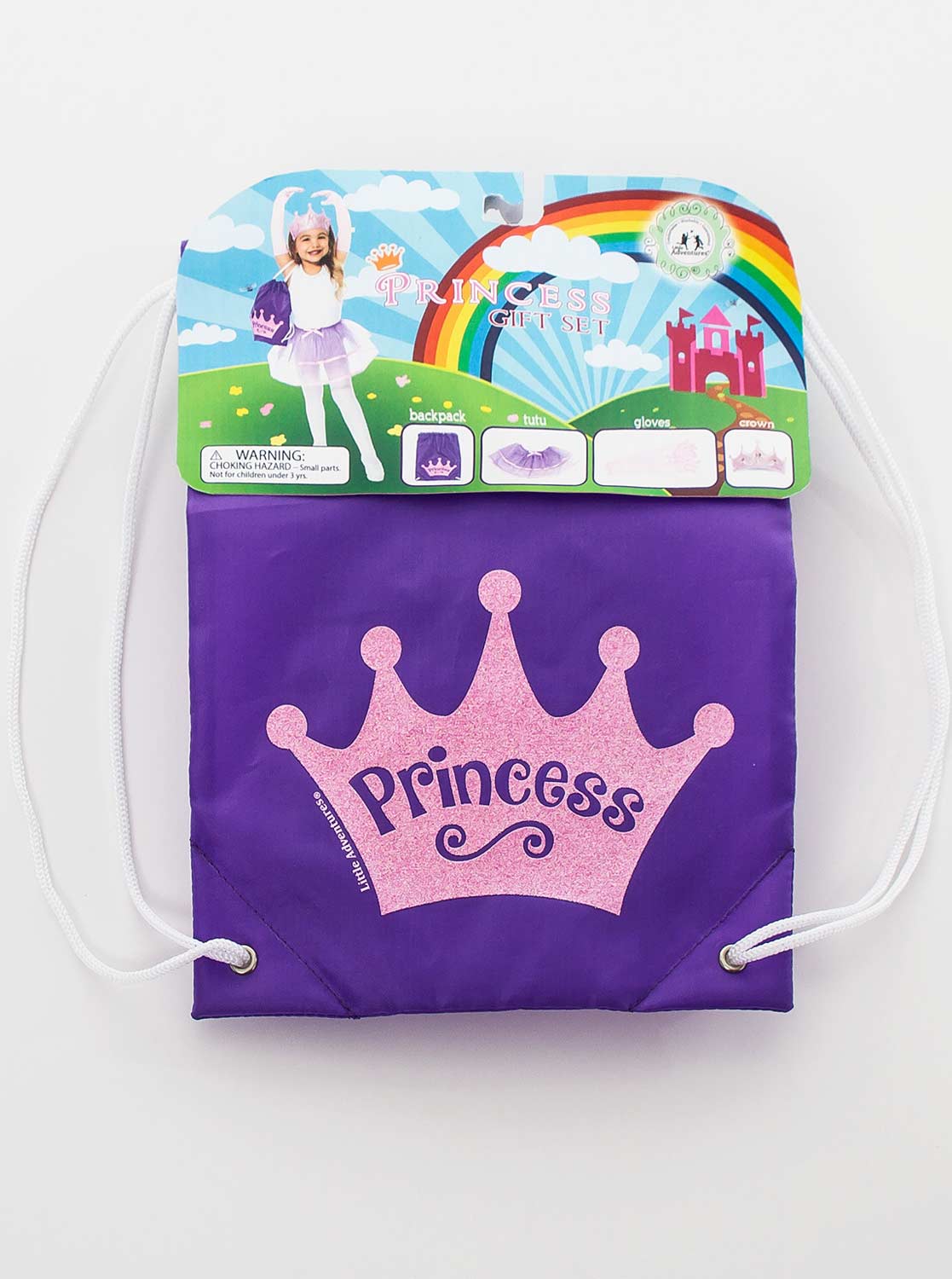 Drawstring Backpack Princess Gift Set - One Size