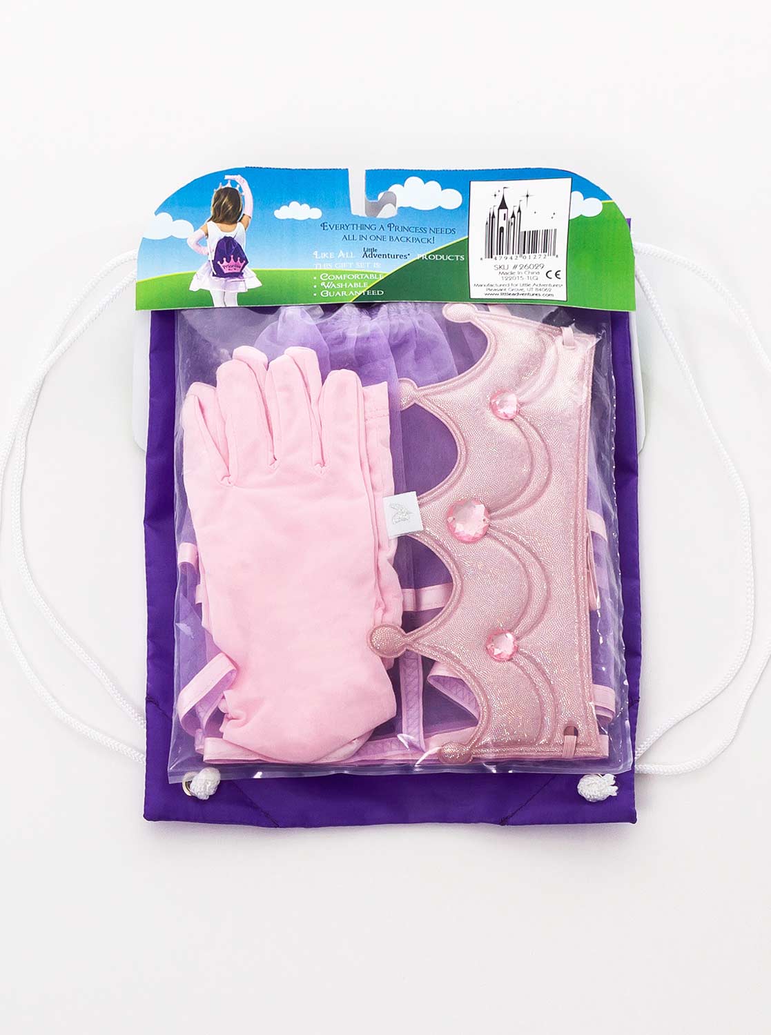 Drawstring Backpack Princess Gift Set - One Size