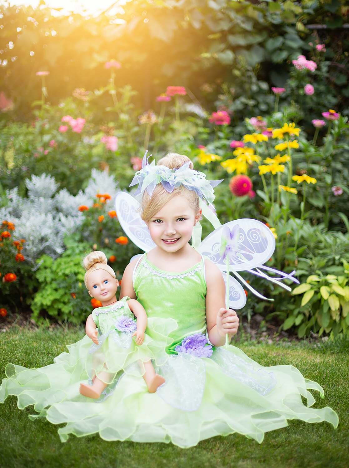 Green Fairy Halo & Wand - Ages 3+