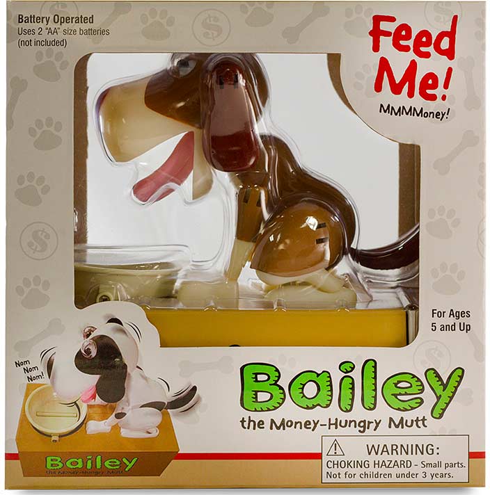 Bailey The Money-Hungry Mutt Animatronic Bank