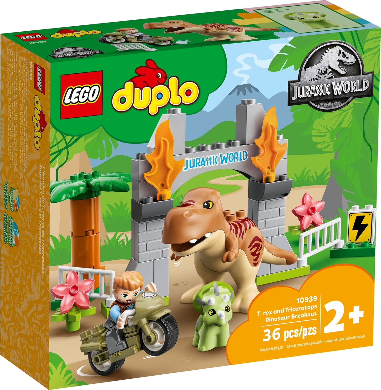 LEGO Jurassic World: T. rex and Triceratops Dinosaur Breakout