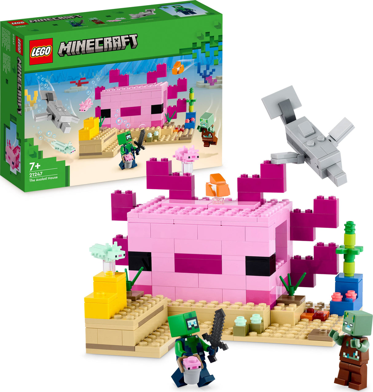 LEGO Minecraft The Axolotl House Building Toy