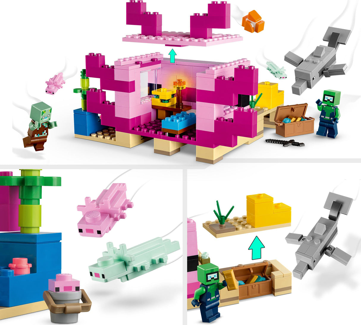 LEGO Minecraft The Axolotl House Building Toy