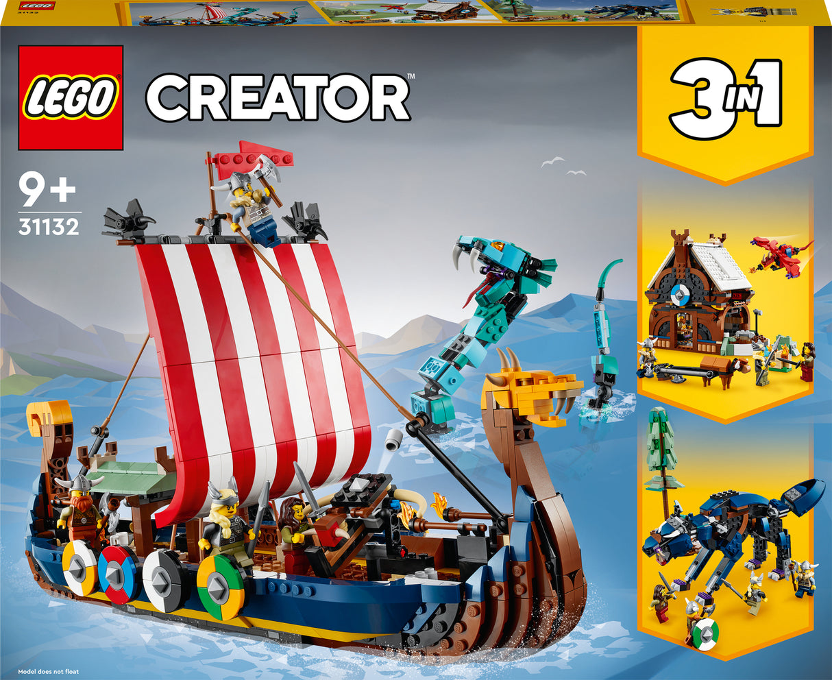 LEGO Creator Viking Ship Midgard Serpent Set