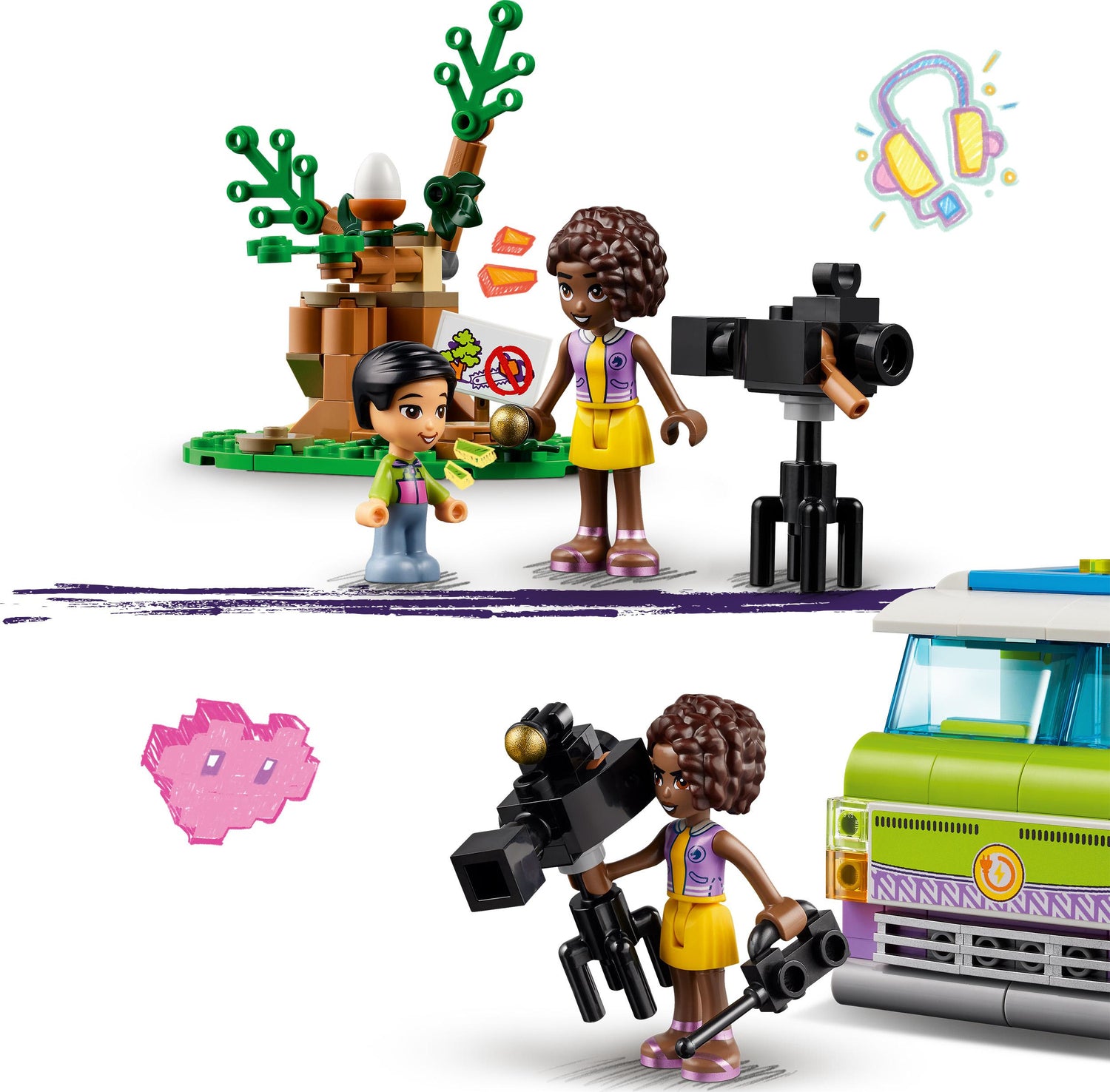 LEGO® Friends Newsroom Van Animal Rescue Set
