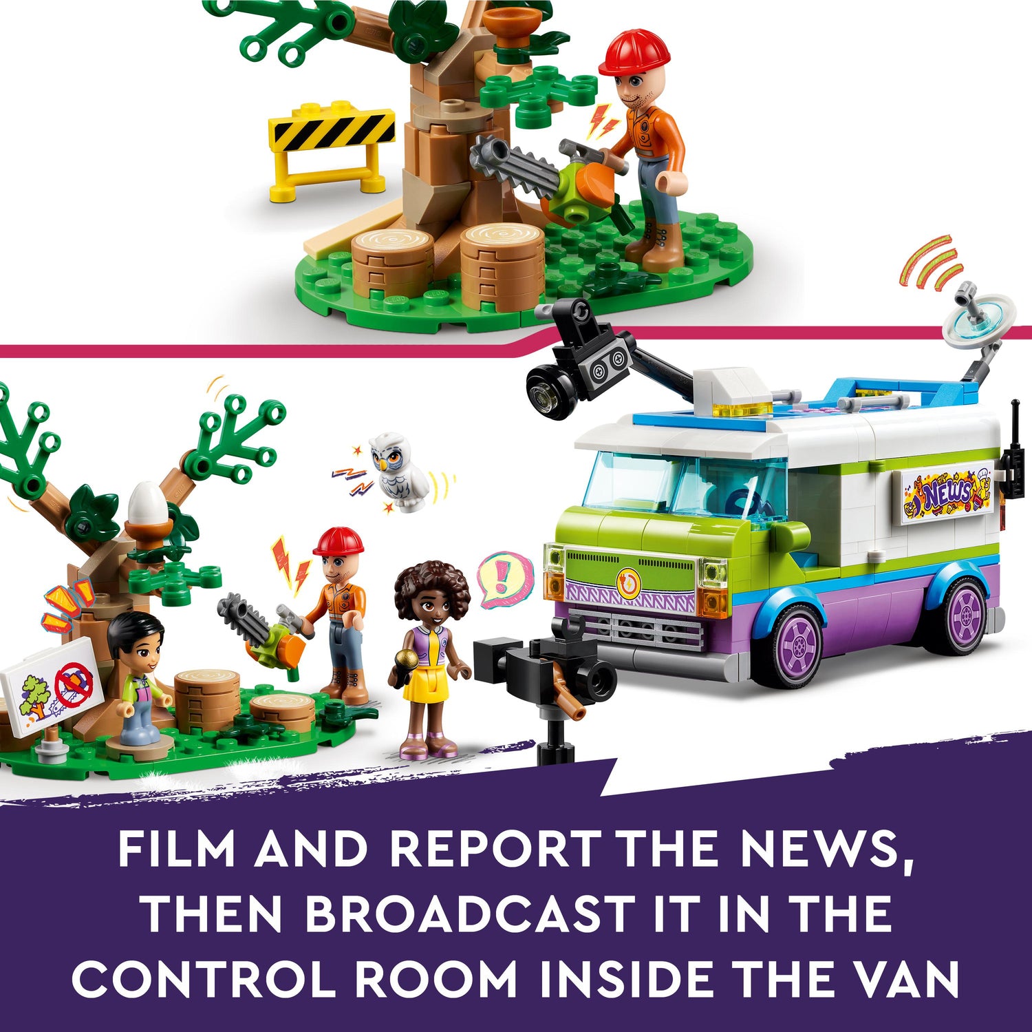 LEGO® Friends Newsroom Van Animal Rescue Set