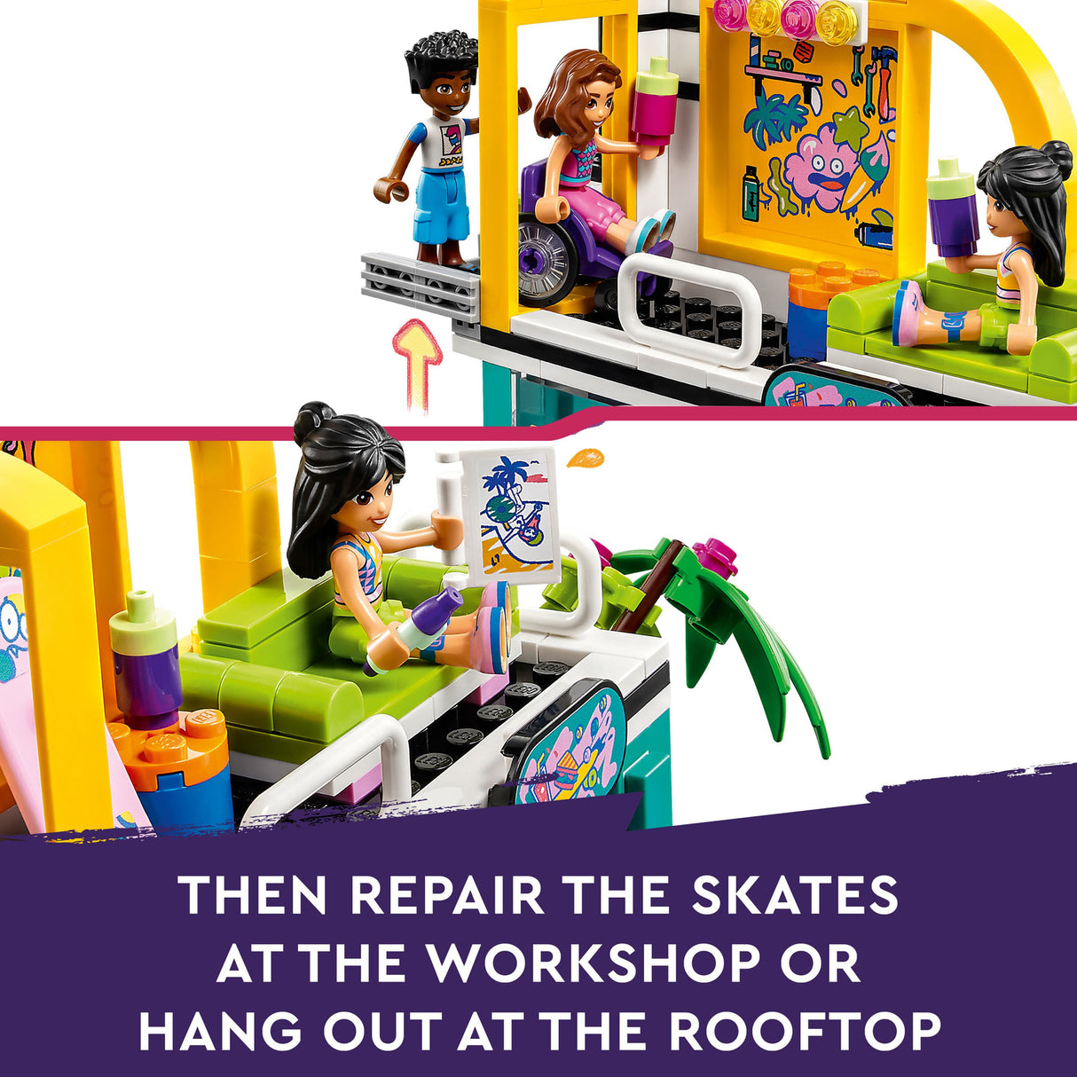 LEGO® Friends: Skate Park Skateboard Set