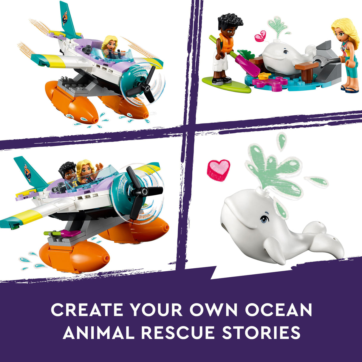 LEGO Friends Sea Rescue Plane Toy Playset
